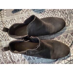 Toms Deia Gray Suede Leather Ankle Booties Size 8w